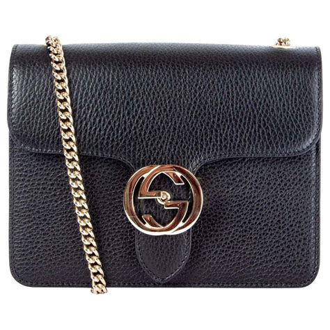 black gucci interlocking bag|Gucci interlocking shoulder bag.